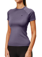 Base Layer Kurzarm Dunkelviolett