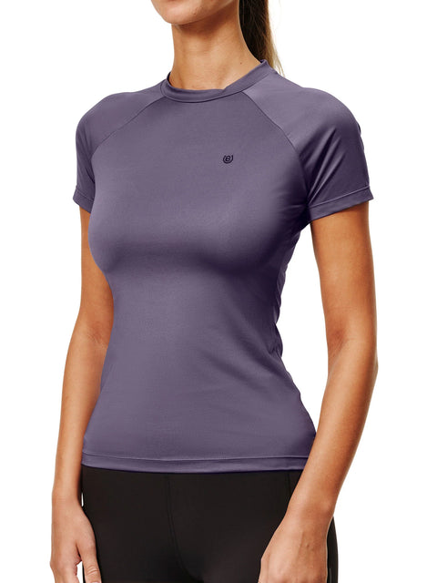 Base Layer Kurzarm Dunkelviolett