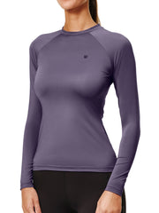 Base Layer Langarm Dunkelviolett