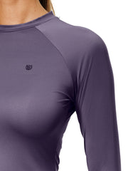Base Layer Langarm Dunkelviolett