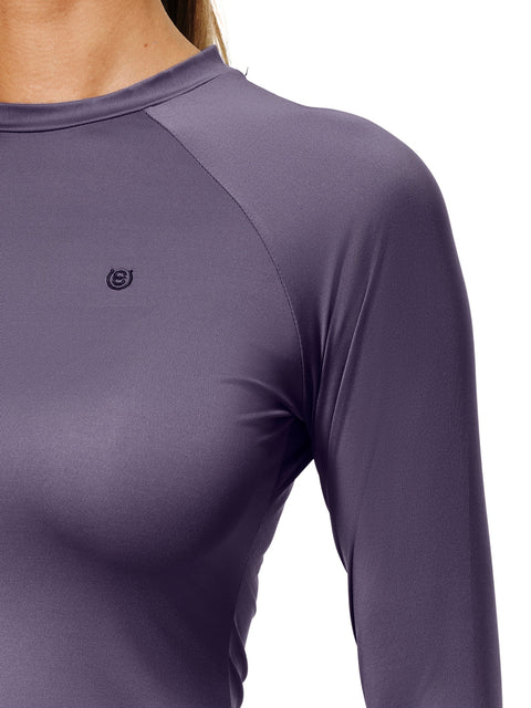 Base Layer Langarm Dunkelviolett