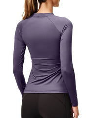 Base Layer Langarm Dunkelviolett
