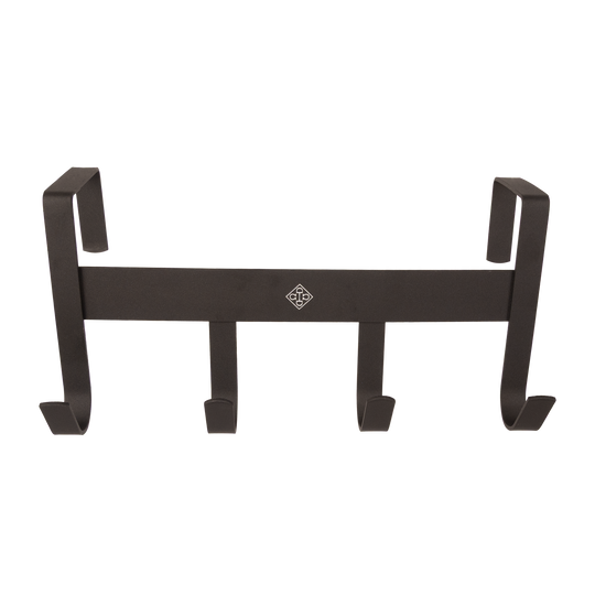 Grooming Deluxe Trensenhalter aus Metall mit 4 Haken, matt schwarz