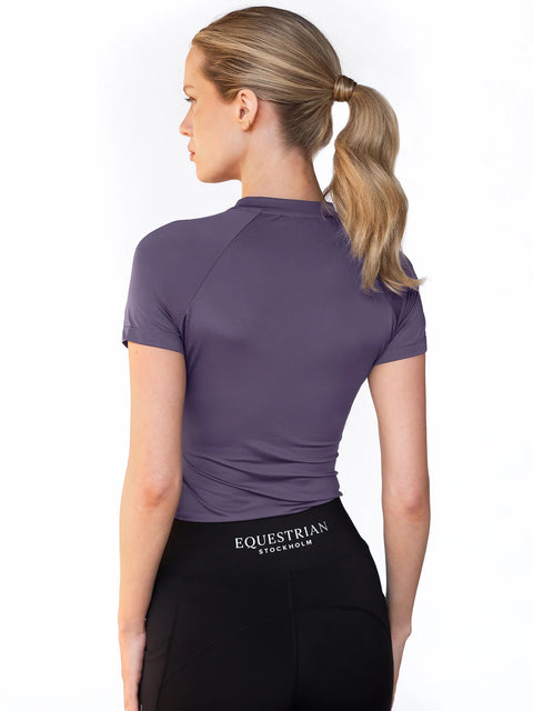 Base Layer Kurzarm Dunkelviolett