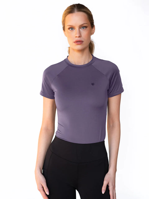 Base Layer Kurzarm Dunkelviolett