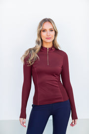 Essential Mesh Top New Maroon - Pferdekram