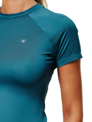 Base Layer Kurzarm Teal Blue