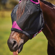Fliegenmaske Durable Mesh Deluxe mit Schopföffnung mit Ohren - Pferdekram