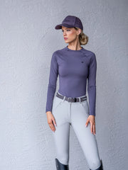Base Layer Langarm Dunkelviolett