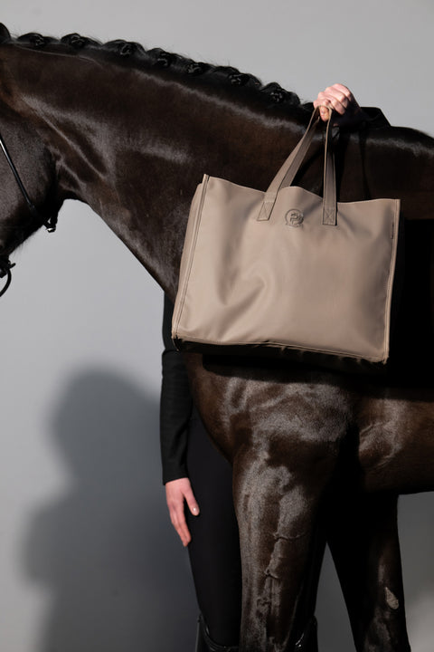 Tasche Faux Leather Shopper Platinium 25