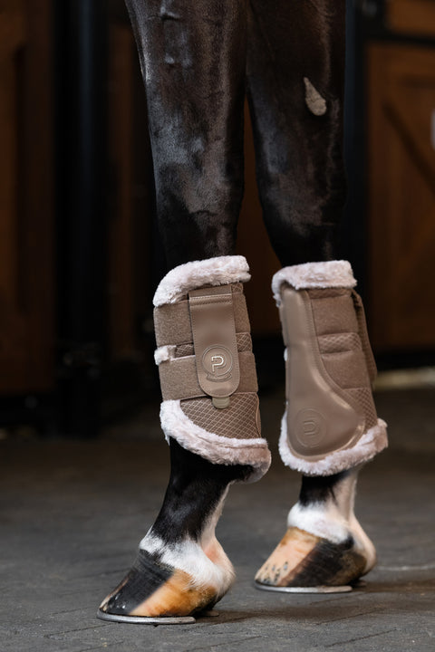 Gamaschen Mesh Faux Fur Platinium 25