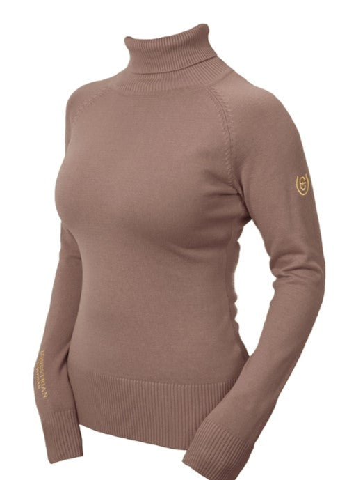 Rollkragenpullover Champagne - Pferdekram