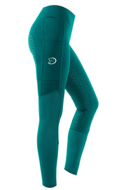 Reitleggings Mesh-Design I mit Silikonvollbesatz für Damen, Ocean Depths, hosen - Pferdekram