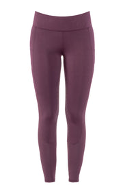 Reitleggings Mesh-Design I mit Silikonvollbesatz für Damen, Eggplant - Pferdekram