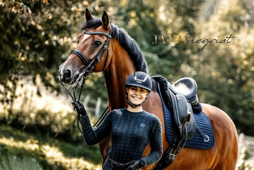 Baumwoll-Schabracke Springen, WB / Navy