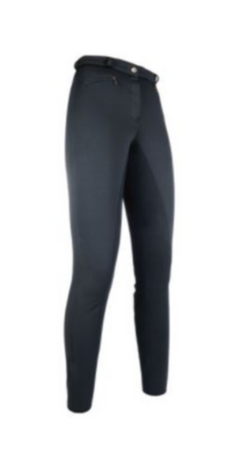 Winter-Reithose Softshell, Vollbesatz, Farbe Schwarz
