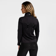 Sportliches Zip-Oberteil Signature Schwarz - Pferdekram