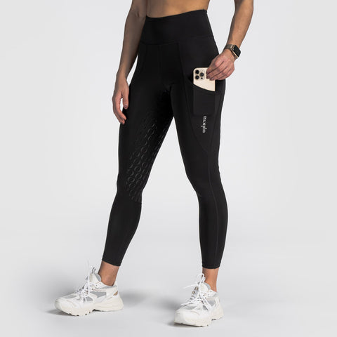 Reitleggins mit Vollbesatz Schwarz - Pferdekram