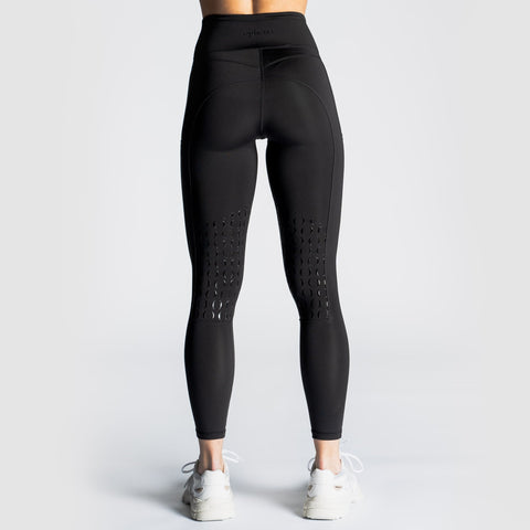 Reitleggins mit Kniebesatz Schwarz - Pferdekram