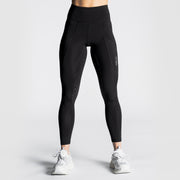 Reitleggins mit Kniebesatz Schwarz - Pferdekram