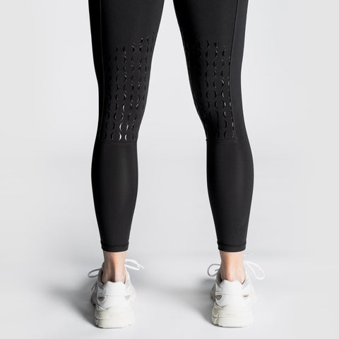 Reitleggins mit Kniebesatz Schwarz - Pferdekram