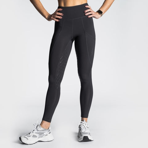 Reitleggins mit Kniebesatz Grau - Pferdekram