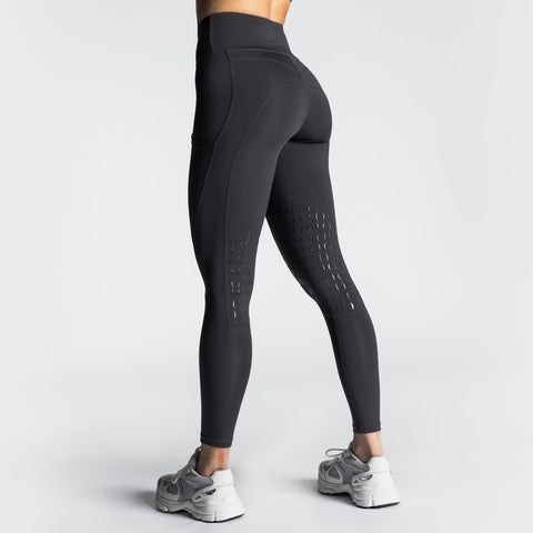 Reitleggins mit Kniebesatz Grau - Pferdekram
