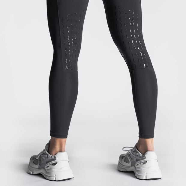 Reitleggins mit Kniebesatz Grau