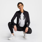 Sportliches Zip-Oberteil Essential Schwarz - Pferdekram