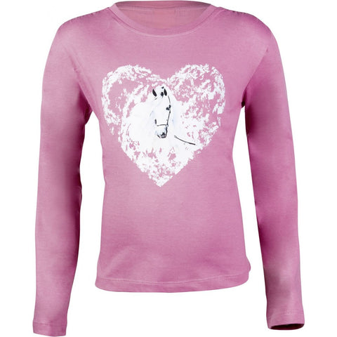 Langarm-Shirt Horse Spirit - rosa - Pferdekram